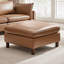 Canapé modulaire en cuir fleur 4 pièces l 126,8 po Solena-646601413