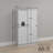 Hamilton White 65 in. Accent Cabinet Office Storage Cabinet with 4 Adjustable Shelves and Sliding Doors