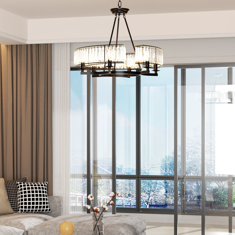 Chandelier, 6 Lights, 1400 Lumens