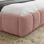 Lit tapissier grand - Tête de lit épaisse en tissu de chenille rose et structure solide sans rembourrage de sommier-1645321031