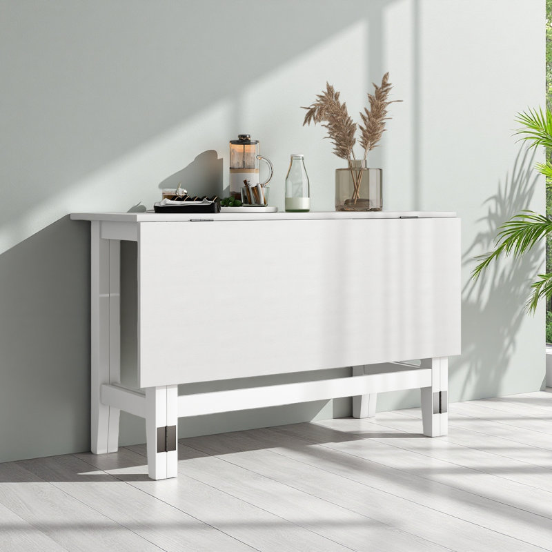 Table de salle à manger extensible Farmhouse, Blanc