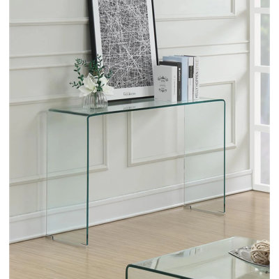 Élégante table de canapé en verre de 44 po Haslemere