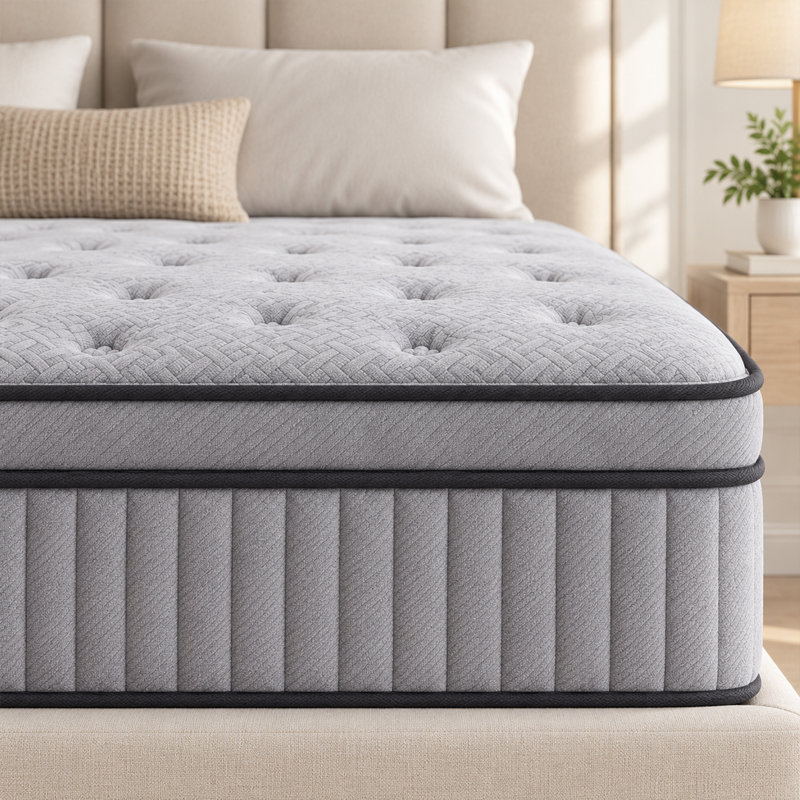 Matelas hybride en mousse à mémoire de fermeté moyenne (8 po/10 po/12 po/14 po), certifié CertiPUR-US, 14, Twin