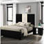 Table de chevet pour chambre à coucher en noir et blanc - Mobilier contemporain à deux tiroirs-715729553