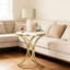 Table d'appoint pour canapé polyvalente, table de bout ronde chic, table basse étroite