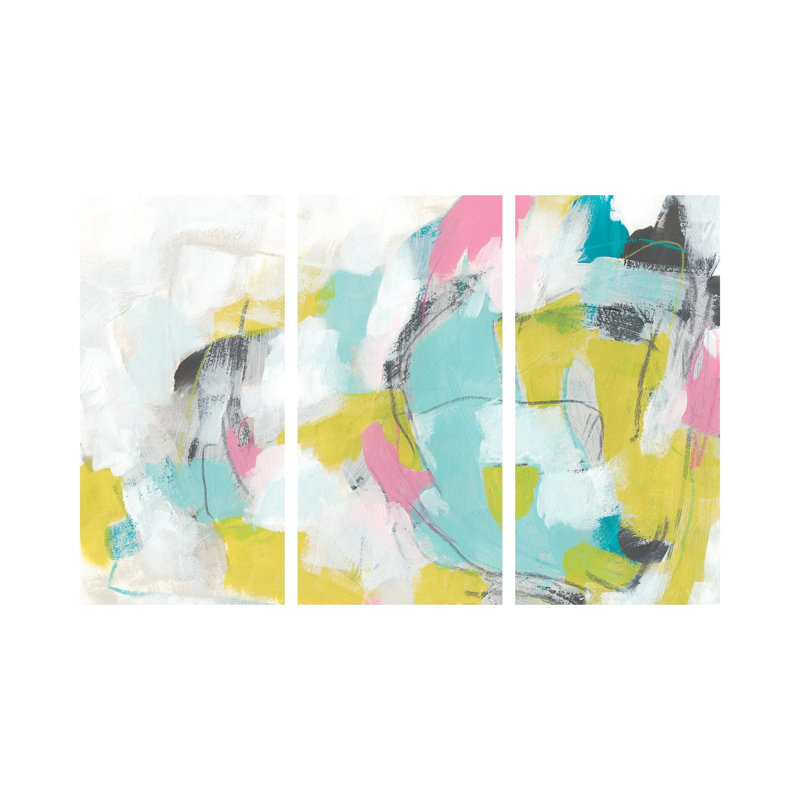 New Slang II - ensemble d'art mural sur toile tendue (ensemble de 3)