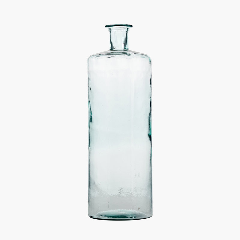 Handmade Glass Floor Vase, Clear