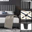 Upholstered Bed Frame with Channel Tufted Headboard-151398449-151398478