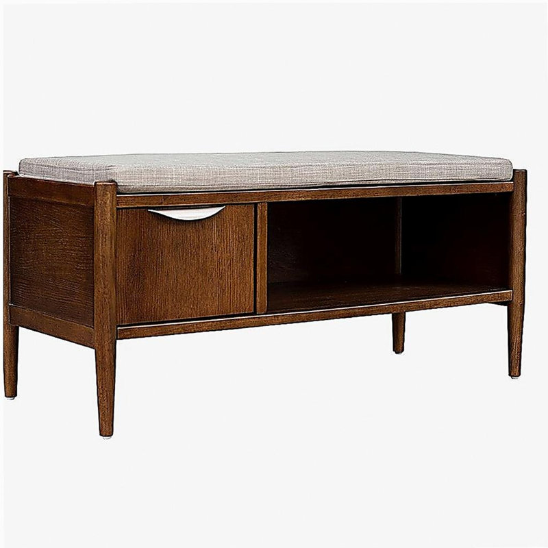 Banc d'appoint avec rangement et coussin rembourré