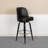 James Metal Barstool with Swivel Vinyl Upholstered Bucket Seat and Footrest-55850515-100041928