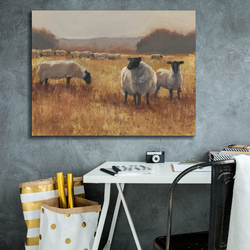  «Grazing At Sunset 2» par Ethan Harper, art mural sur toile, H 26 po x l 34 po