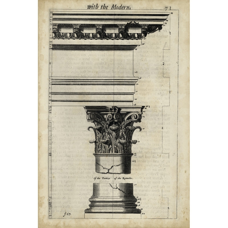 Ancient Architecture II by John Evelyn - Wrapped Canvas Graphic Art, 36" H x 24" W x 1.25" D