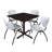 Cain Square X-Base Breakroom Table & 4 M Stack Chairs-32520596-32520601-32520604