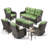 Anahit 9 - Person Patio Conversation Set with Cushions-1025105098