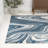 Ledea Contemporary Glam Abstract Marble Turquoise/Cream Rug-772801333