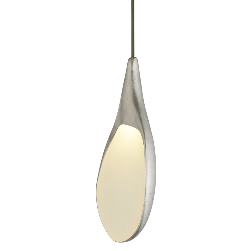Nove Ceramica 1-Light Pendant, 12.5" H x 8" W x 1.75" D, Silver