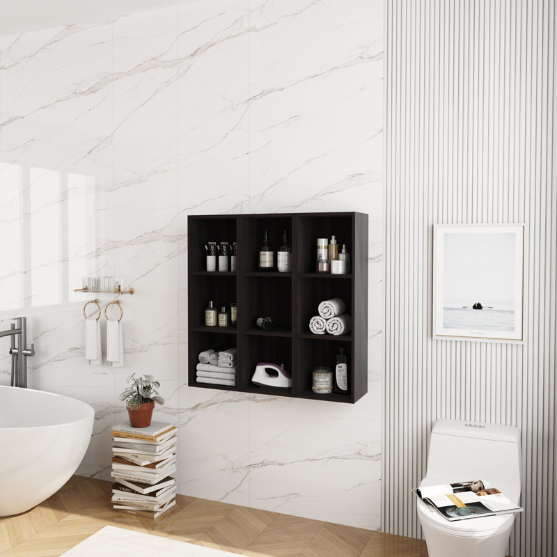 Ensemble de tablettes de rangement murales de 36 pouces, convenant à une petite salle de bain, un bureau ou une pièce de rangement