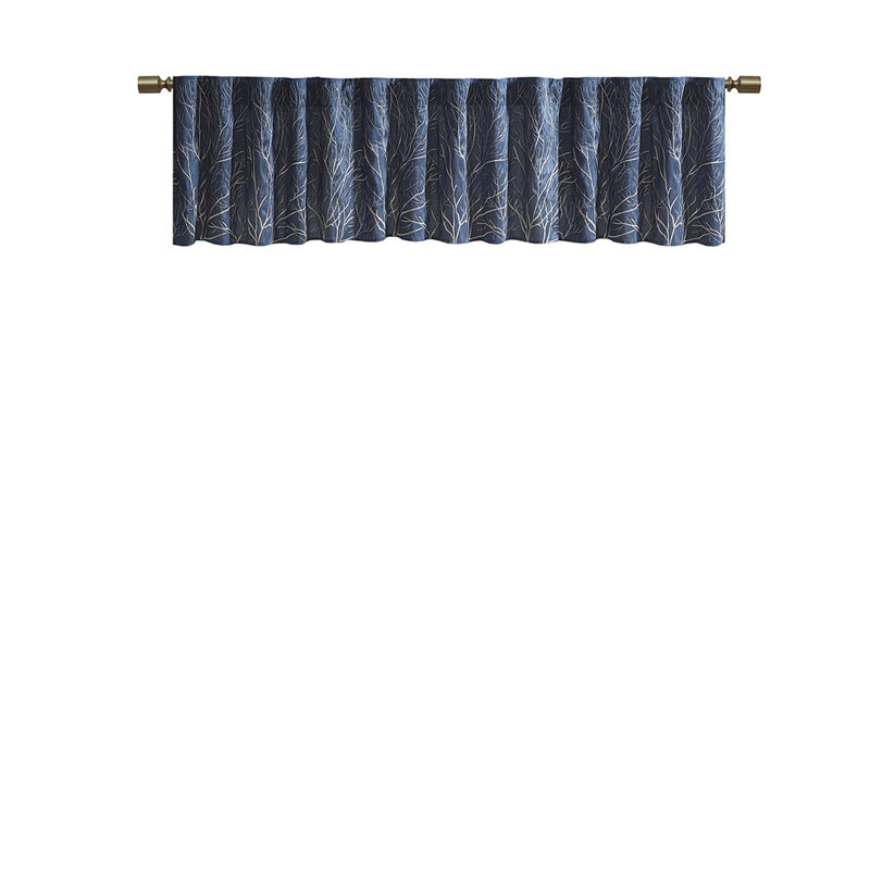 Cantonnière Gracie Mills Saffron Botanical, Bleu marine