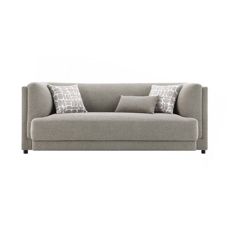 Canapé Glenda en chenille avec 3 coussins