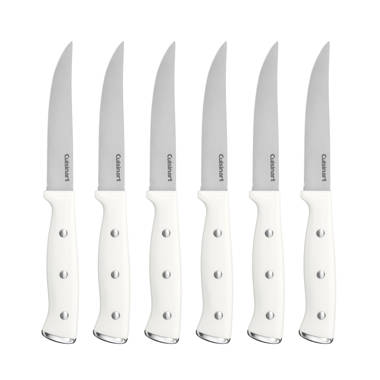 Dura Living EcoCut 4-Piece Steak Knife Set - High Carbon Micro Serrated Stainless Steel Blades, Eco-Friendly Handles - Grey