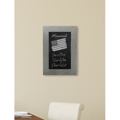 Tableau noir fixé au mur