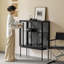 Black Solid Wood+Stainless Steel+Tempered Glass Display Cases-120838263