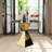 Ameriya Glass Top Metal Base Dining Table