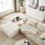 Canapé modulaire en chenille Modern Living Room - L 108 po avec 6 coussins, expérience confortable et spacieuse-121050892