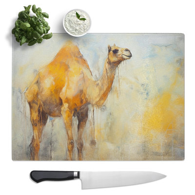 Camel Gestural  Glass Chopping Board