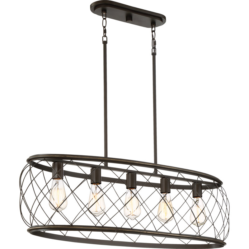 Meryl 5 - Light Kitchen Island Pendant, Bronze