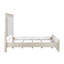 Lit de style moderne avec finition gris clair et tête de lit à rétroéclairage à DEL avec mobilier de chambre en bois 1pc-1919264799