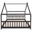 Lit double en bois pleine grandeur, espresso-5973040-5973041