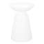 Paire de tables de bout à la mode en métal blanc, avec structure en fer durable et piédestal attrayant pour le rangement dans la chambre à coucher-639804294-639804295