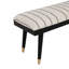 Banc rembourré noir et crème Conlan