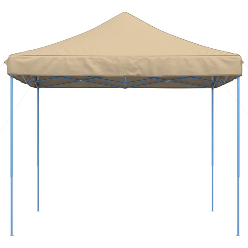 Steel Pop Up Gazebo, Black, Brown, 235cm H x 300cm W x 300cm D