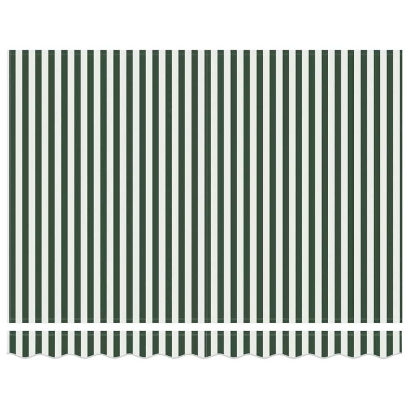 VidaXL Retractable, Green/White, 280cm W x 195cm D, Striped