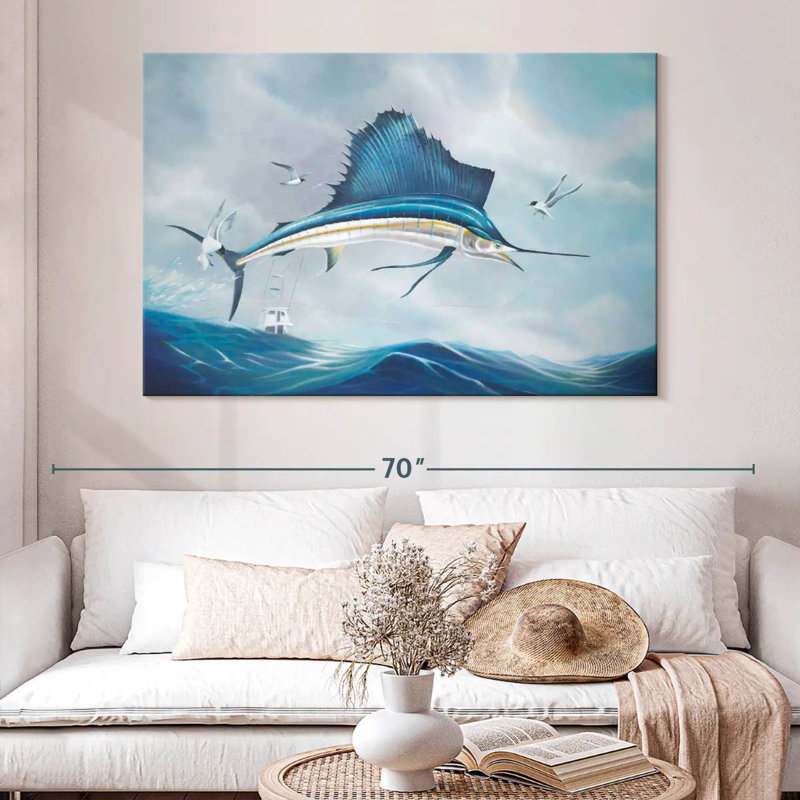Brampt Blue Marlin, 34" H x 51" W