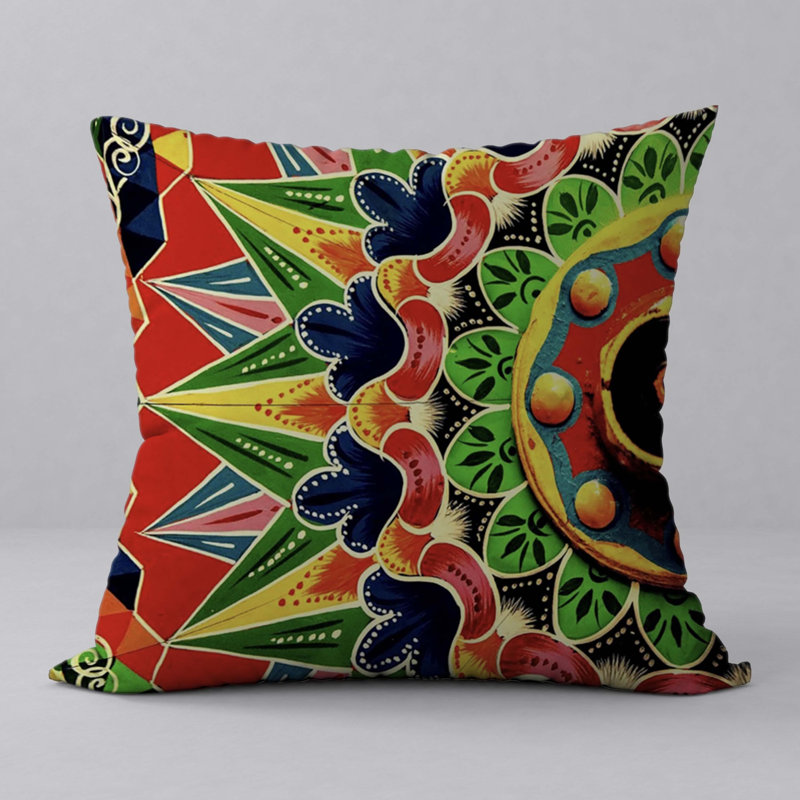 Abstract Reversible Throw Pillow, 22"x22"