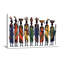 Personnages tribaux abstraits en tenue traditionnelle-118573392