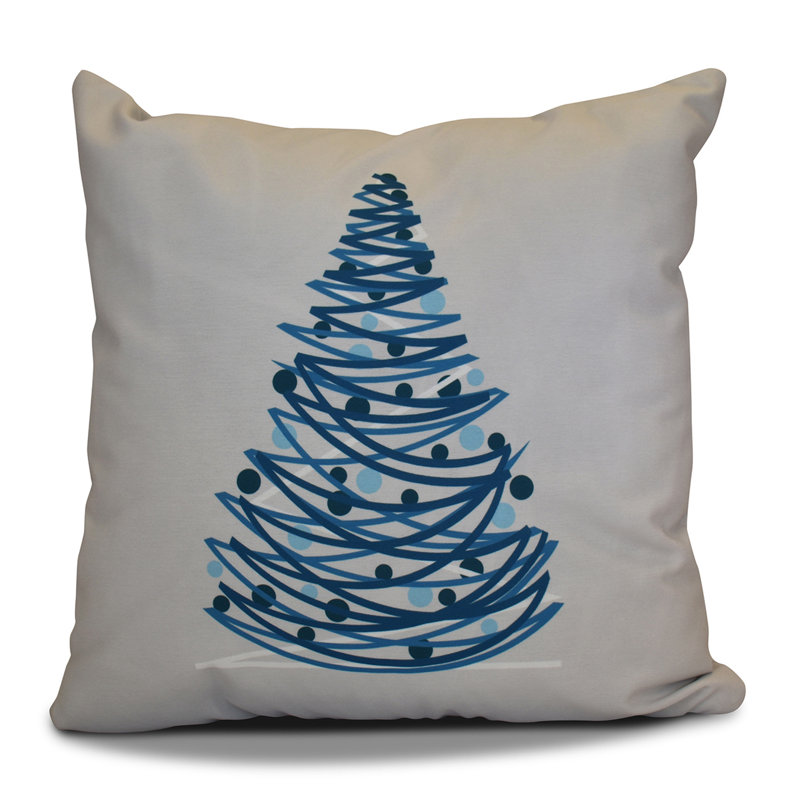 Housse de coussin carrée pour arbre de noël, Gris, H 20 po x l 20 po