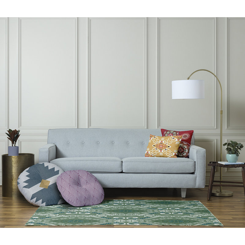 322_Oreiller de sol capitonné DesignLefeflor, 26 po x 26 po, Mauve