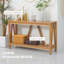Console Farmhouse, avec tablette à lattes de rangement, canapé rustique avec anti-basculement pour le salon, couloir