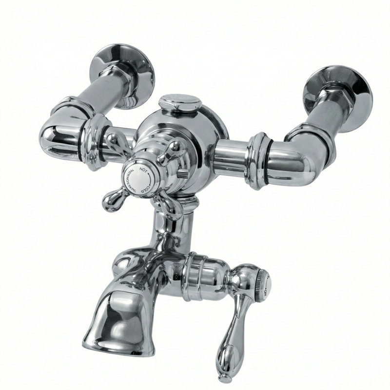 Robinet de baignoire mural thermostatique Strom Living, Chrome
