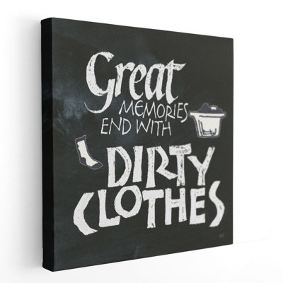 Laundry Room I Black and White - reproduction d'art sur toile