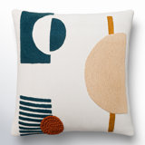 Fulbourn Embroidered Cotton Throw Pillow
