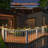 Matte Black Solar Powered Integrated LED Fence Post Cap Light with Base Adapter Included Pack
