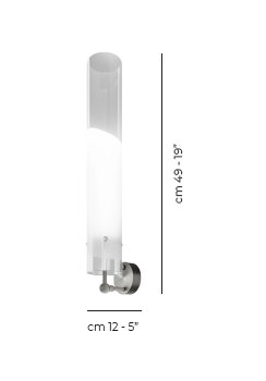 Lio Flush Mounted Sconce, Satin Nickel, 19" H x 3" W x 3" D