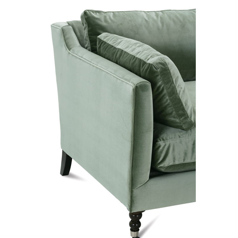 Madeline Sofa, Chocolate (274594), Sage Velvet (15026-23)