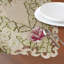 European Embroidered Table Runner with Flowers and Leaves for Christmas Dining Table and Modern Decor