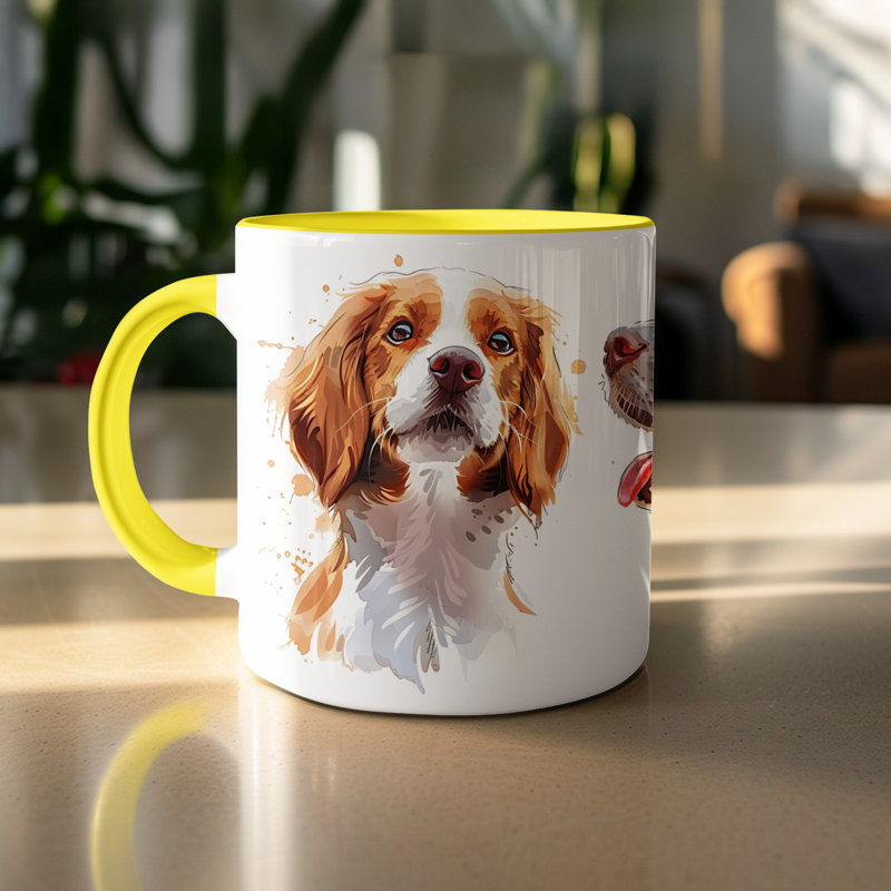 Mug, 3, Yellow